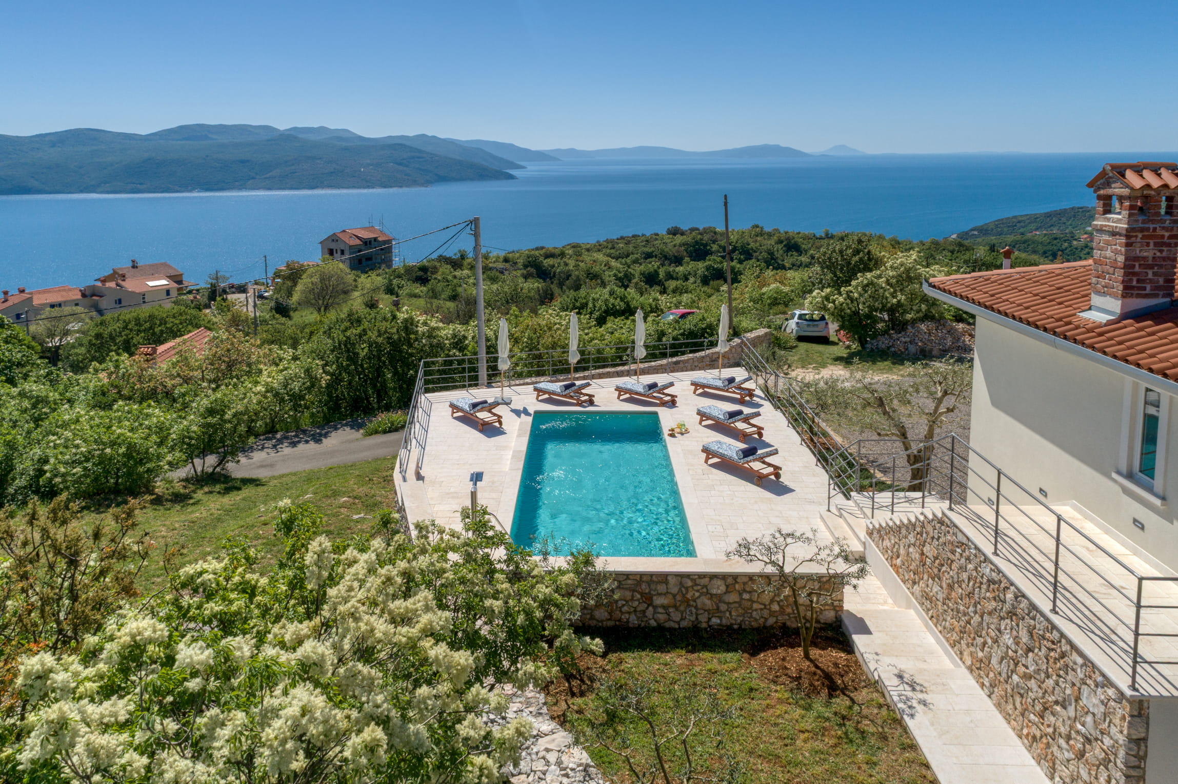 Zračna fotografija istarskog krajolika