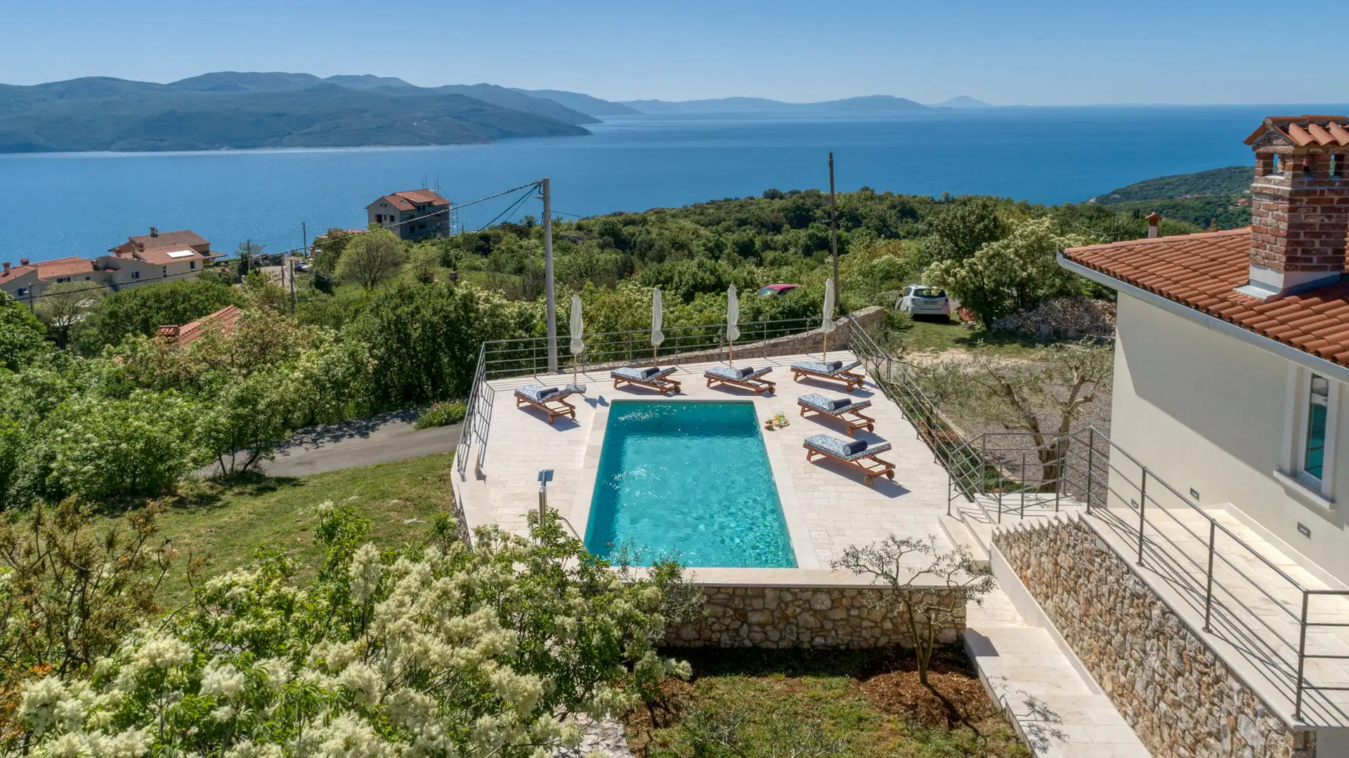 Zračna fotografija istarskog krajolika